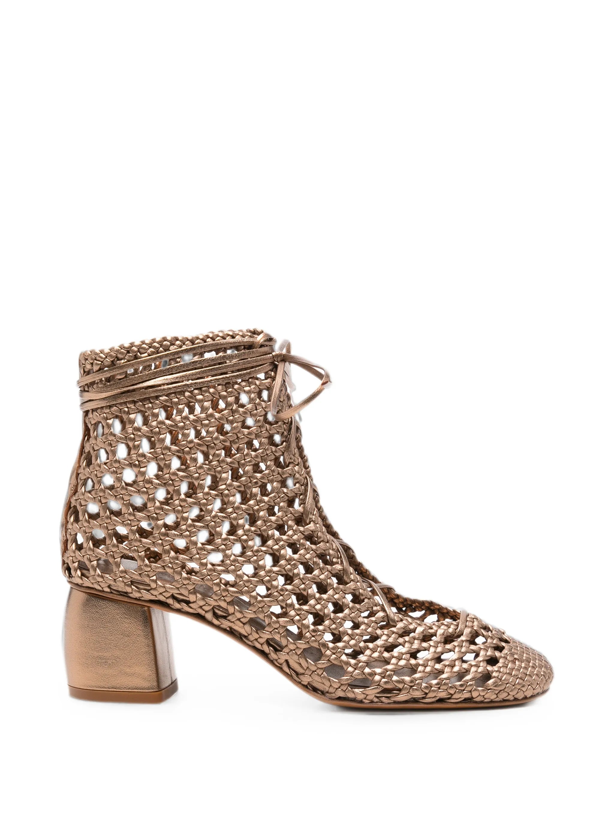 Forte_Forte Forte Forte Woven Lace-up Ankle Boots