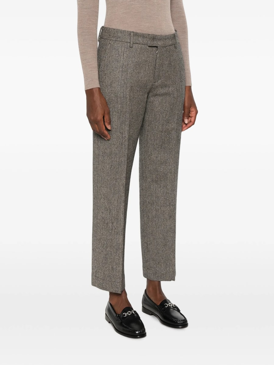 Berwich Berwich Alice Herringbone-pattern Trousers, view 2