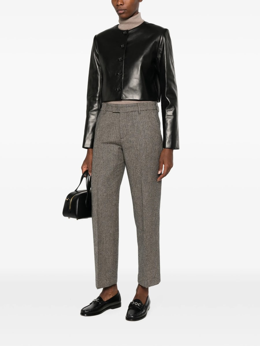 Berwich Berwich Alice Herringbone-pattern Trousers, view 4