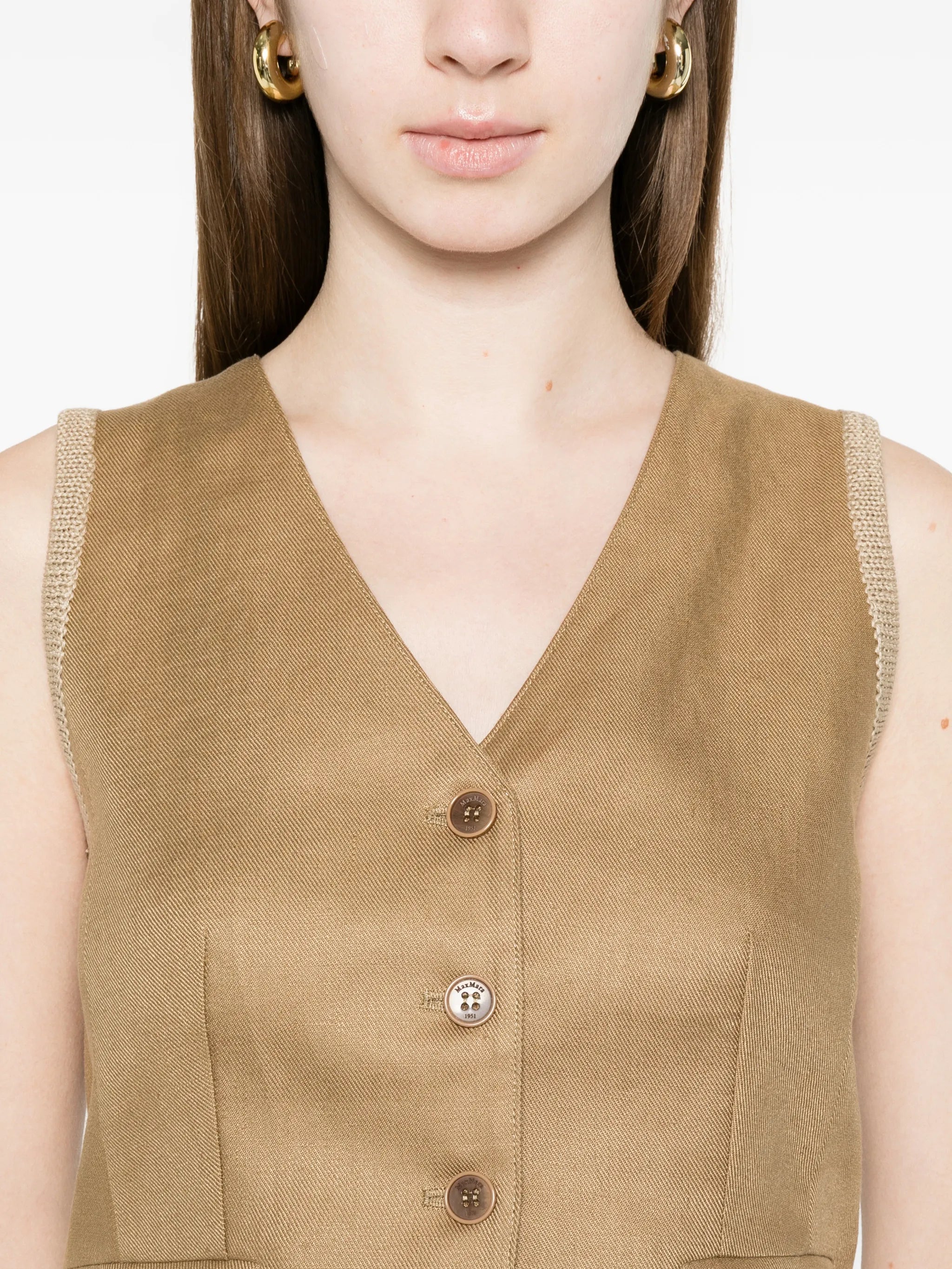 Max Mara Max Mara Cable-knit Waistcoat, view 2