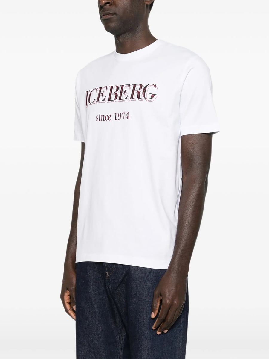 Iceberg Iceberg Logo-embroidered Cotton T-shirt, view 5