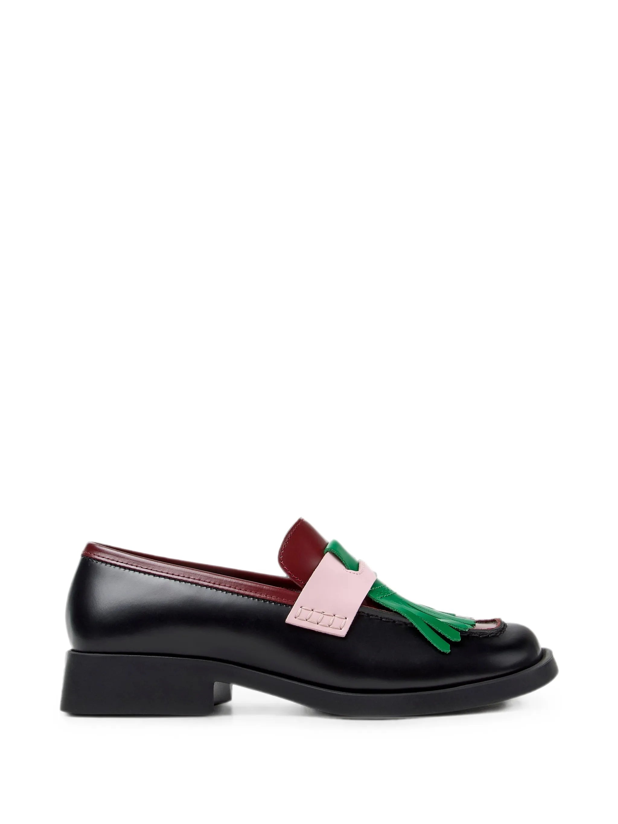 Camper Camper Twins Fringed Leather Loafers