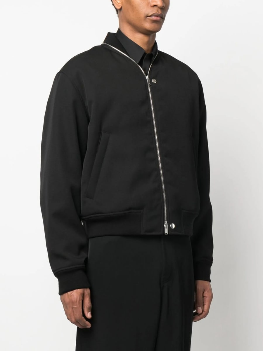 Jil Sander Jil Sander Zipped Wool Bomber Jacket, view 5