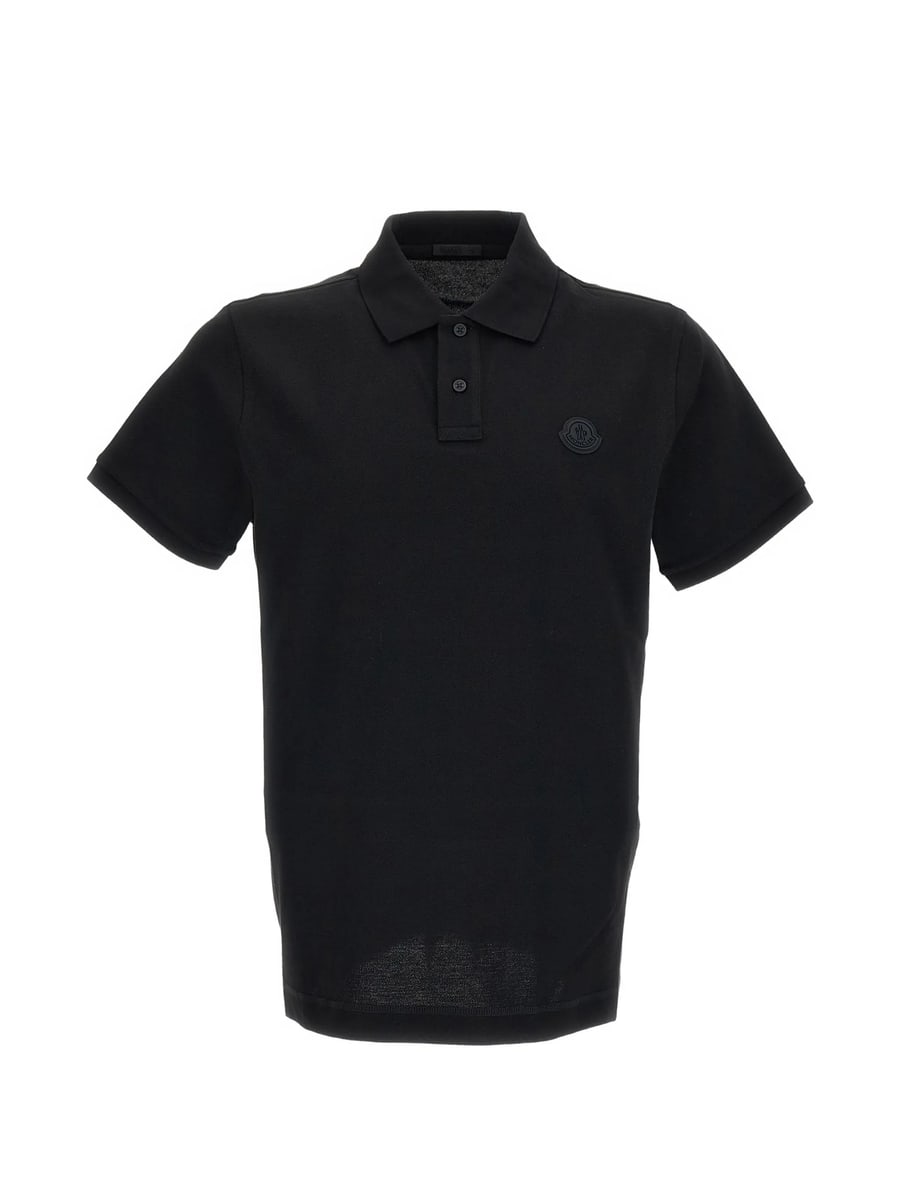 Moncler Moncler Logo-patch Piqué Polo Shirt