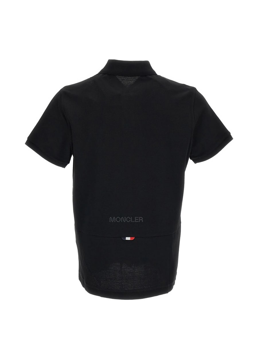 Moncler Moncler Logo-patch Piqué Polo Shirt, view 2
