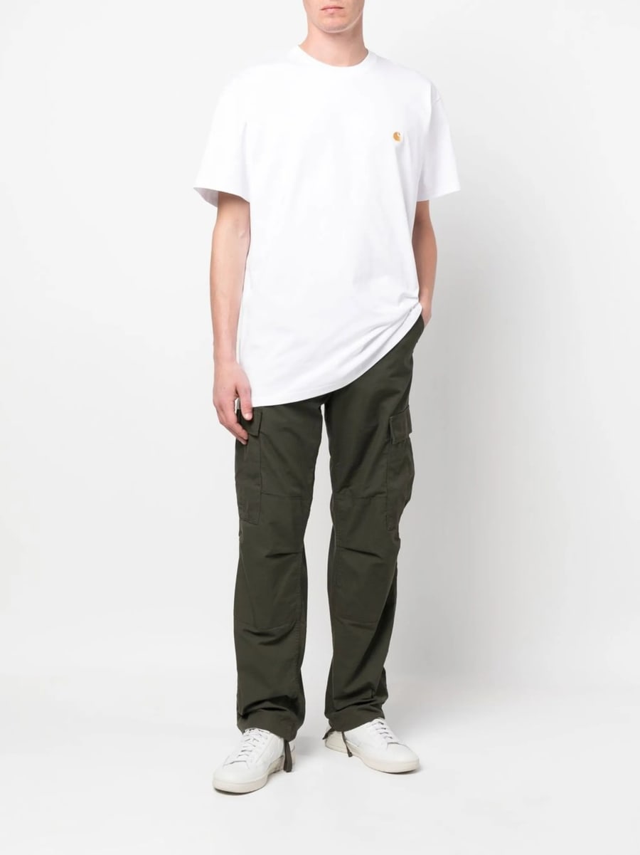 Carhartt Carhartt Chase Logo-embroidered Cotton T-shirt, view 2