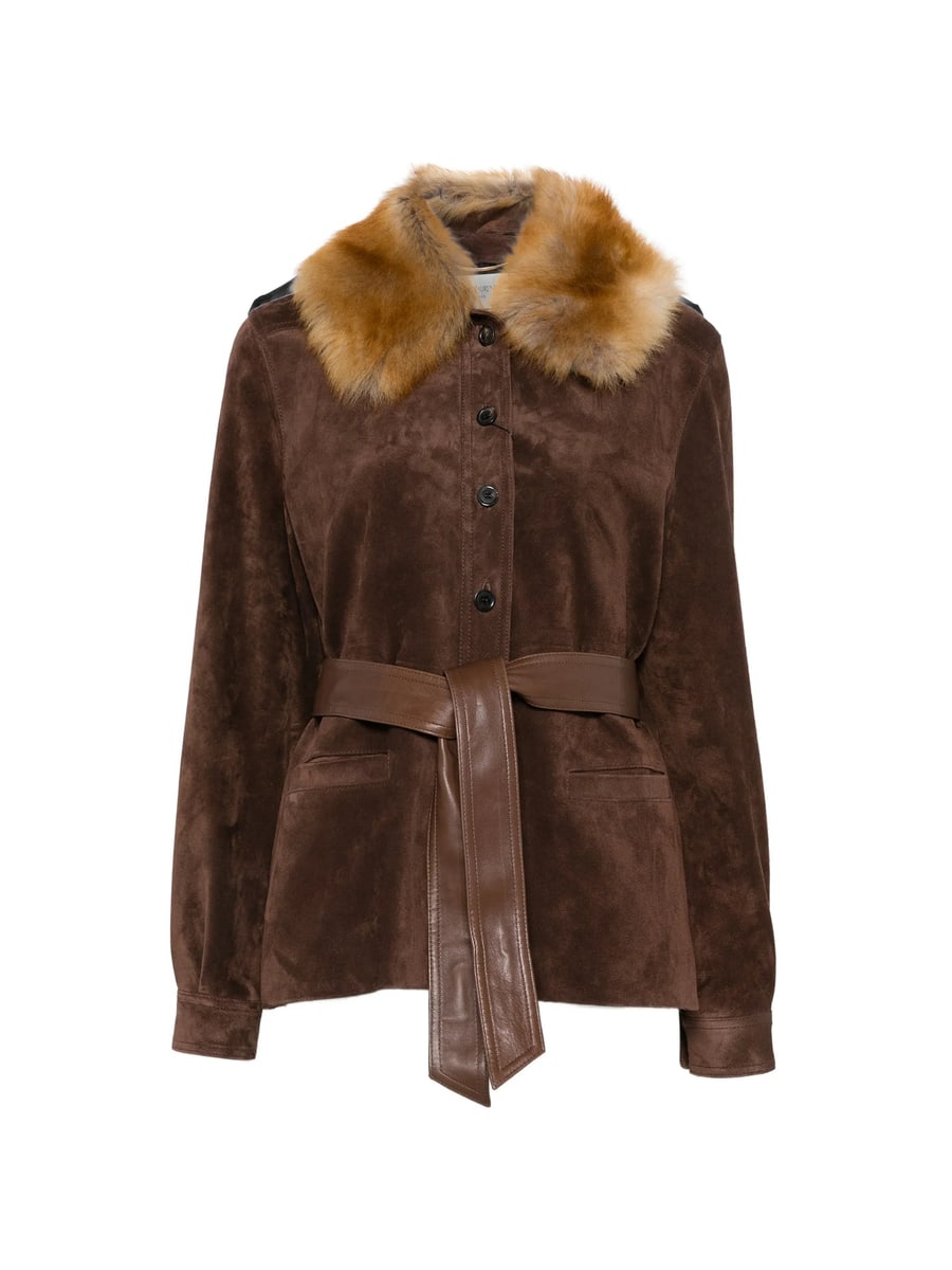 Saint Laurent Saint Laurent Belted Leather Jacket