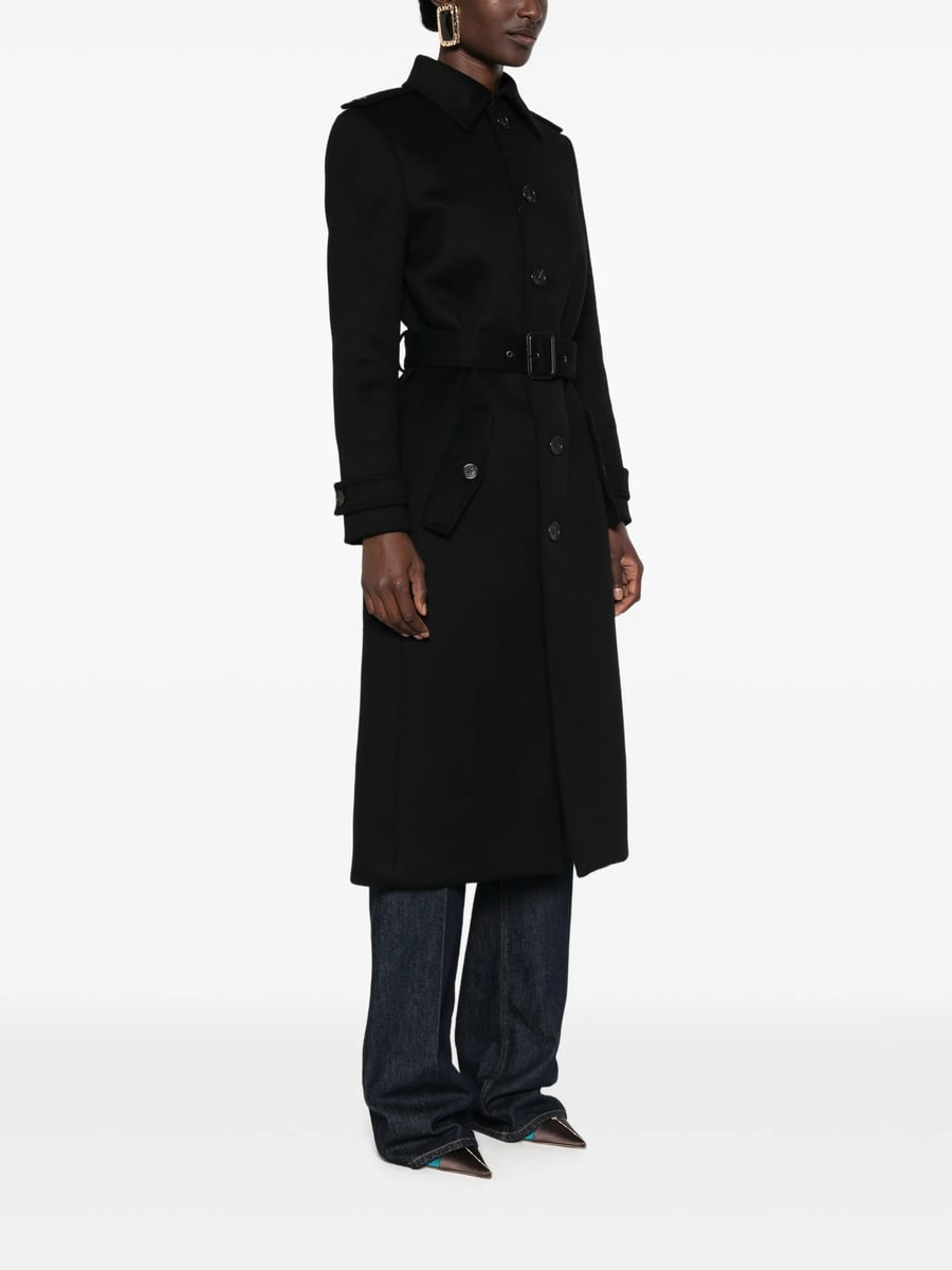 Saint Laurent Saint Laurent Belted Single-breasted Coat, view 5