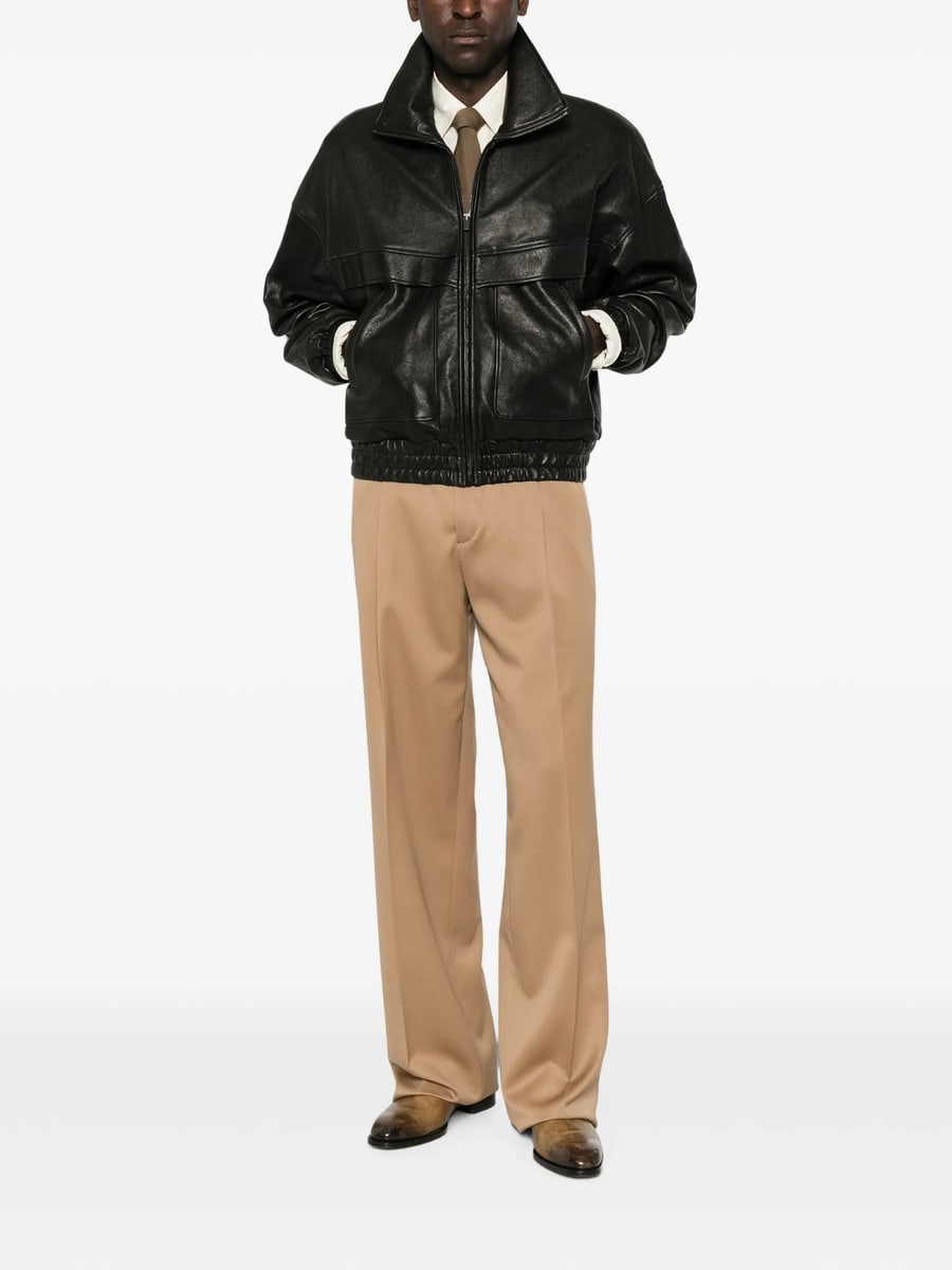 Saint Laurent Saint Laurent Jacket In Bubbled Lambskin, view 2
