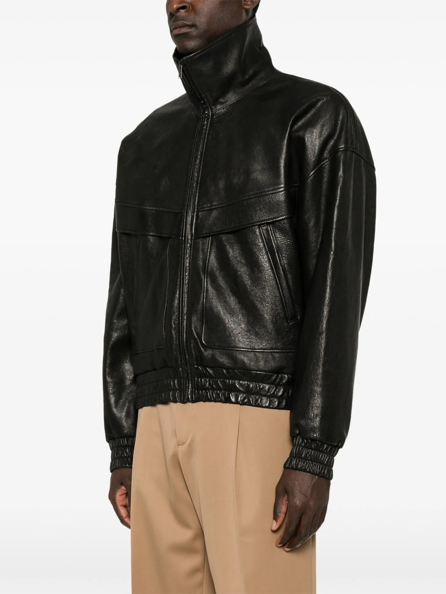Saint Laurent Saint Laurent Jacket In Bubbled Lambskin, view 3