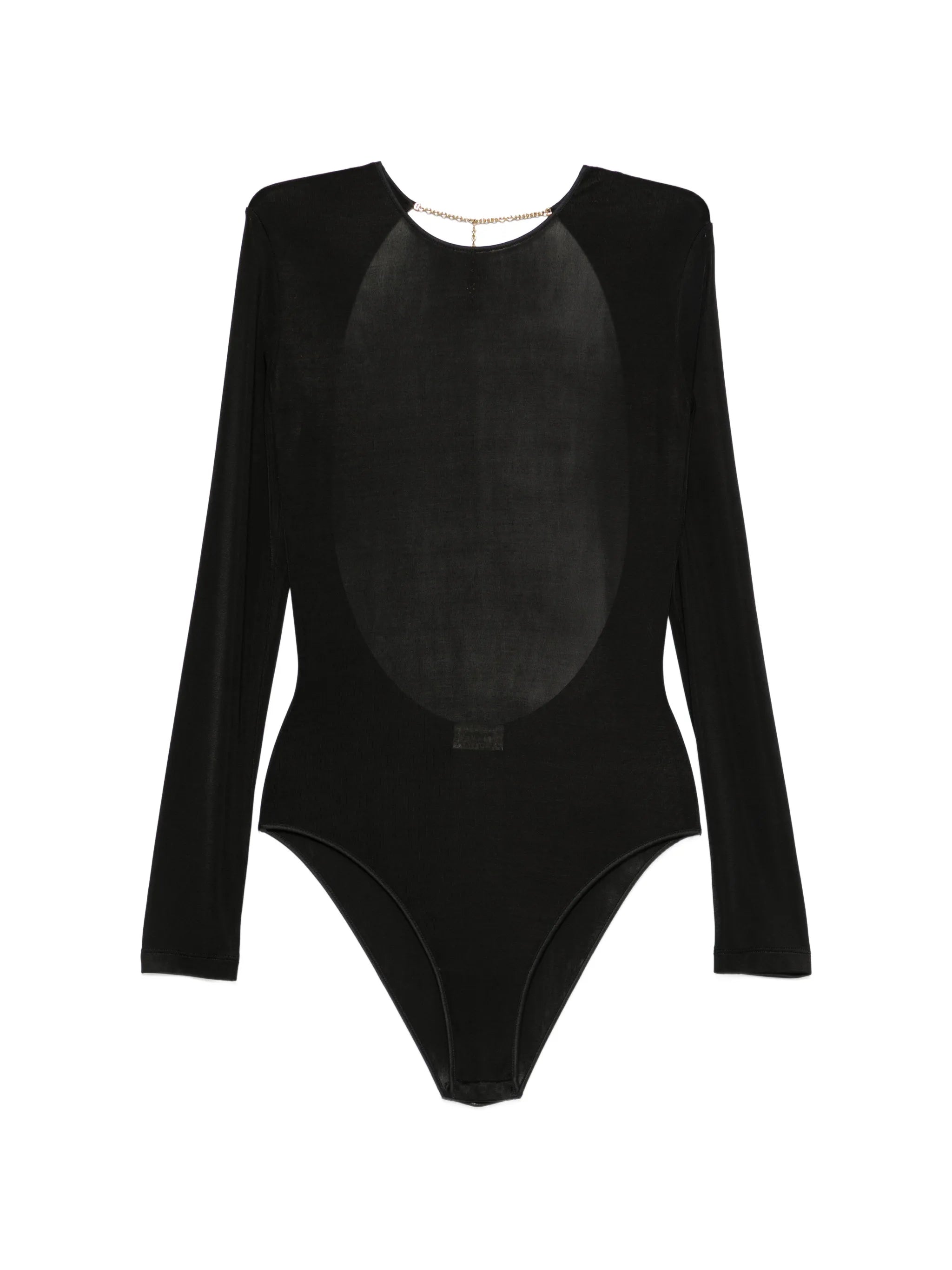 Saint Laurent Saint Laurent Open-back Logo-pendant Bodysuit
