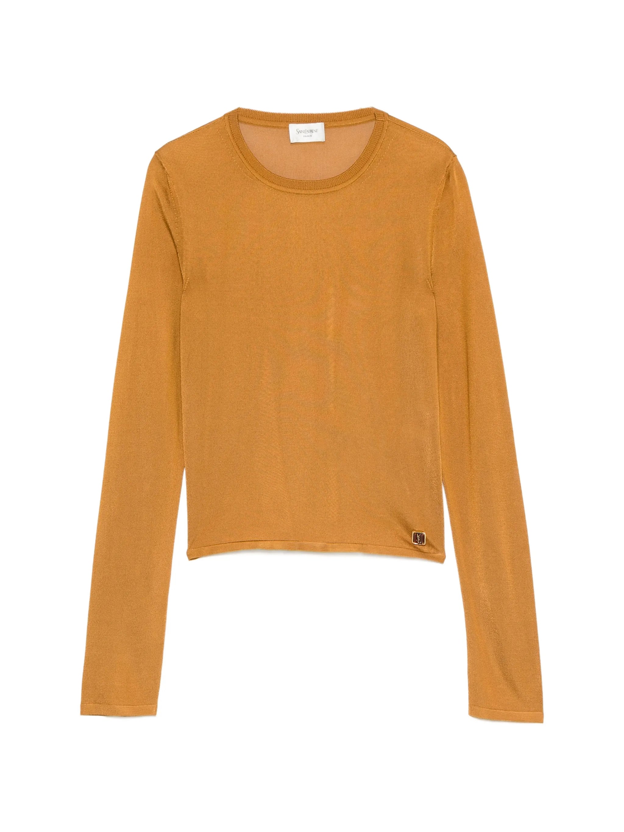 Saint Laurent Saint Laurent Cassandre Sheer Top In Knit