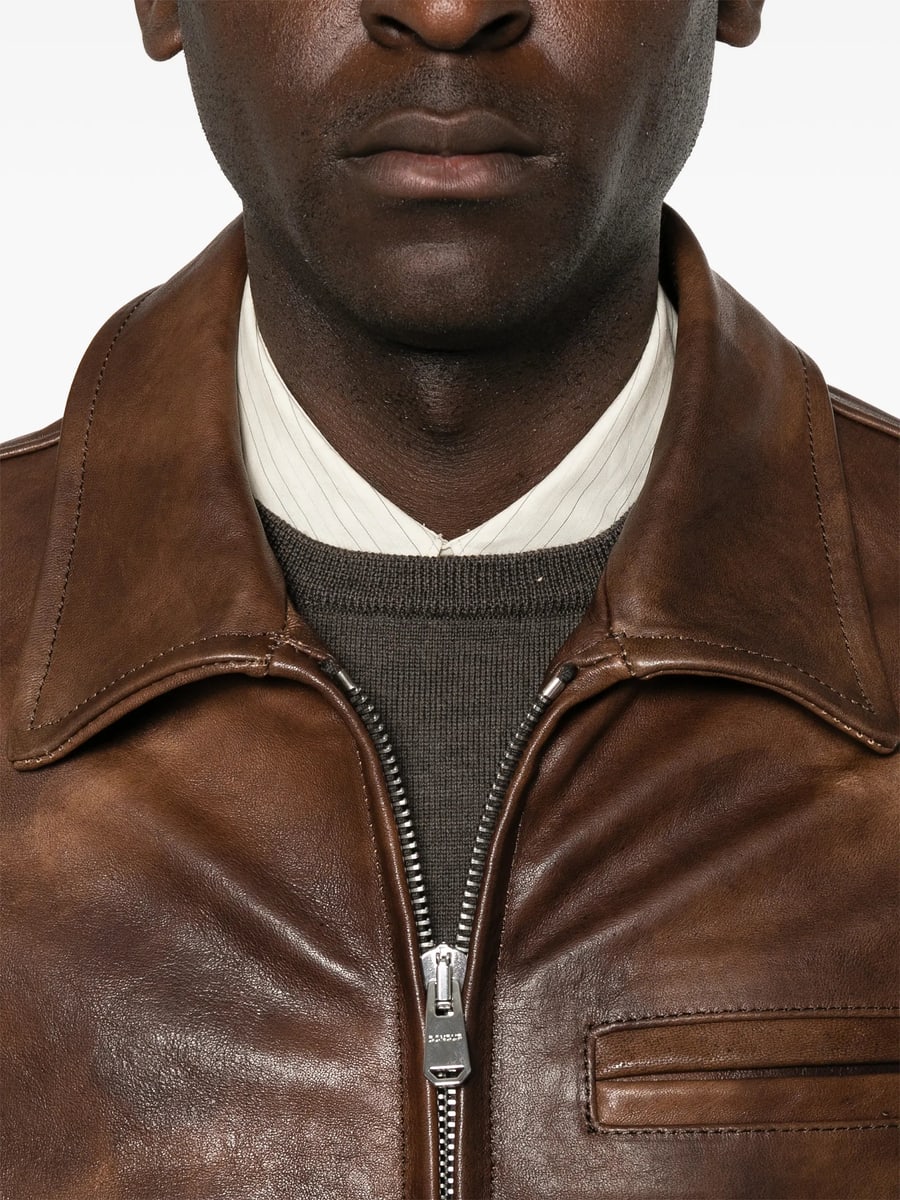 Dondup Dondup Distressed Leather Jacket, view 3