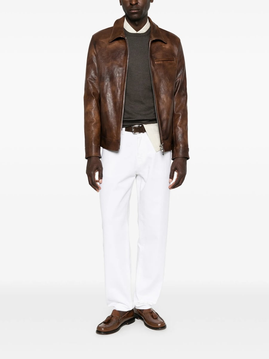 Dondup Dondup Distressed Leather Jacket, view 4