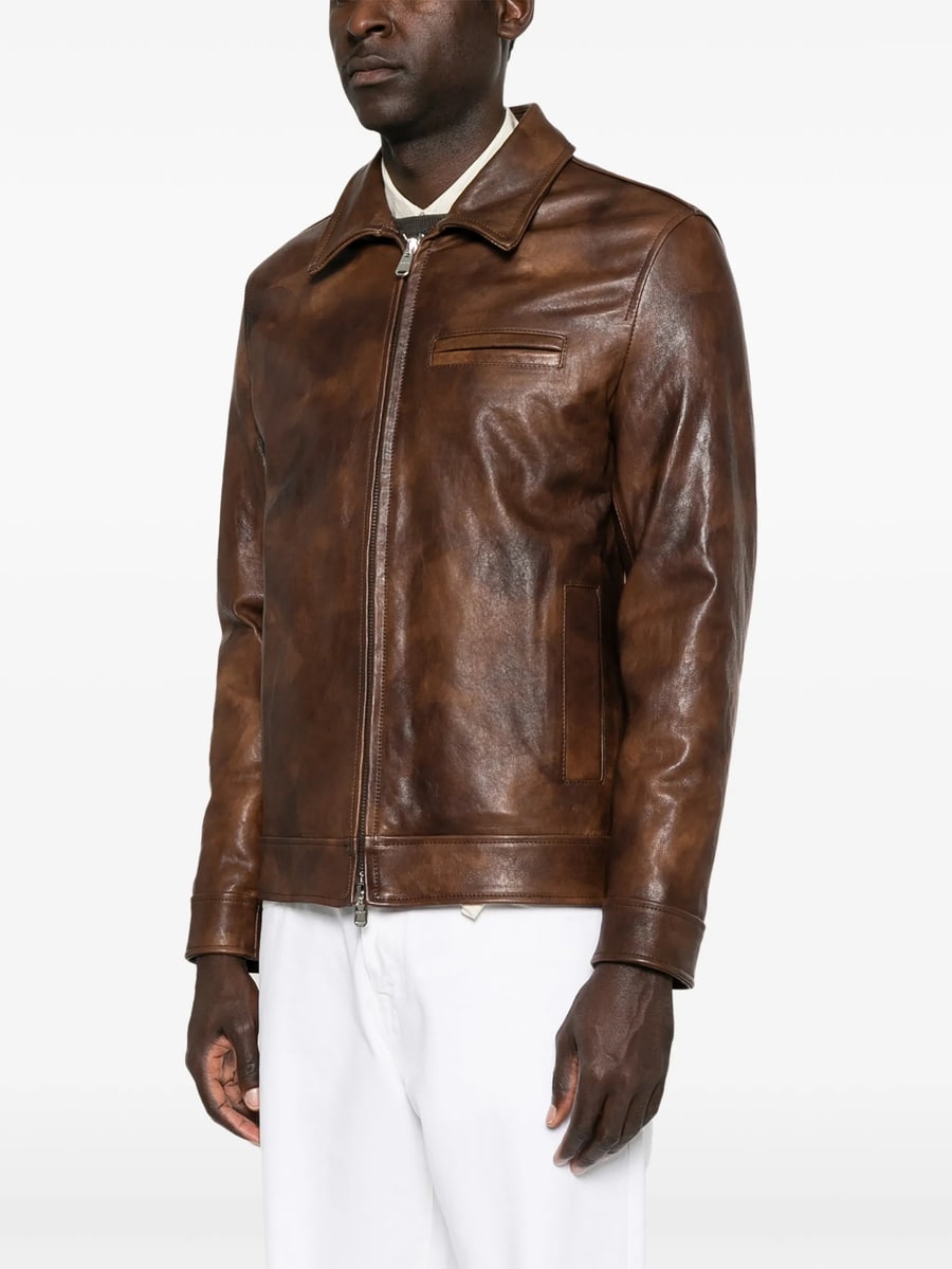 Dondup Dondup Distressed Leather Jacket, view 5