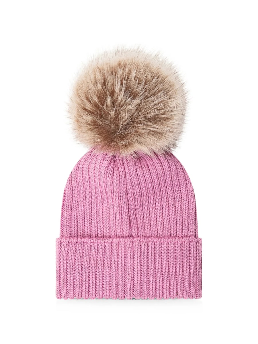 Moncler Moncler Pom-pom Ribbed Beanie Hat, view 2