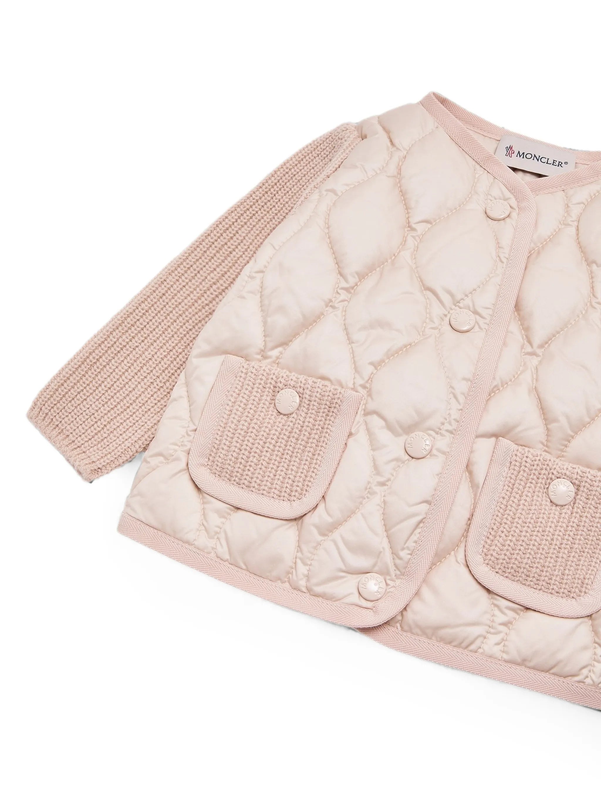Moncler Moncler Quilted-panel Rib-knit Sweater, view 2