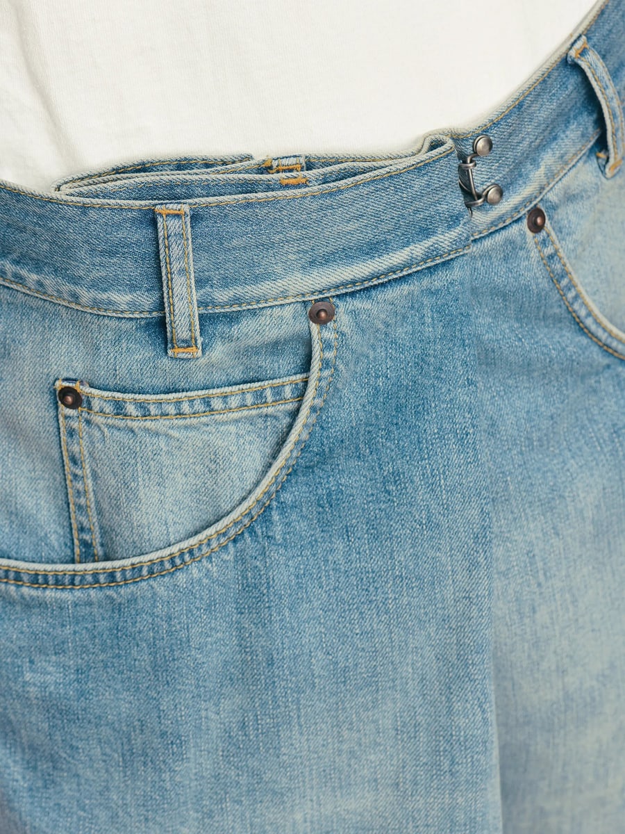 Maison Margiela Maison Margiela Wrap-front Faded Jeans, view 3