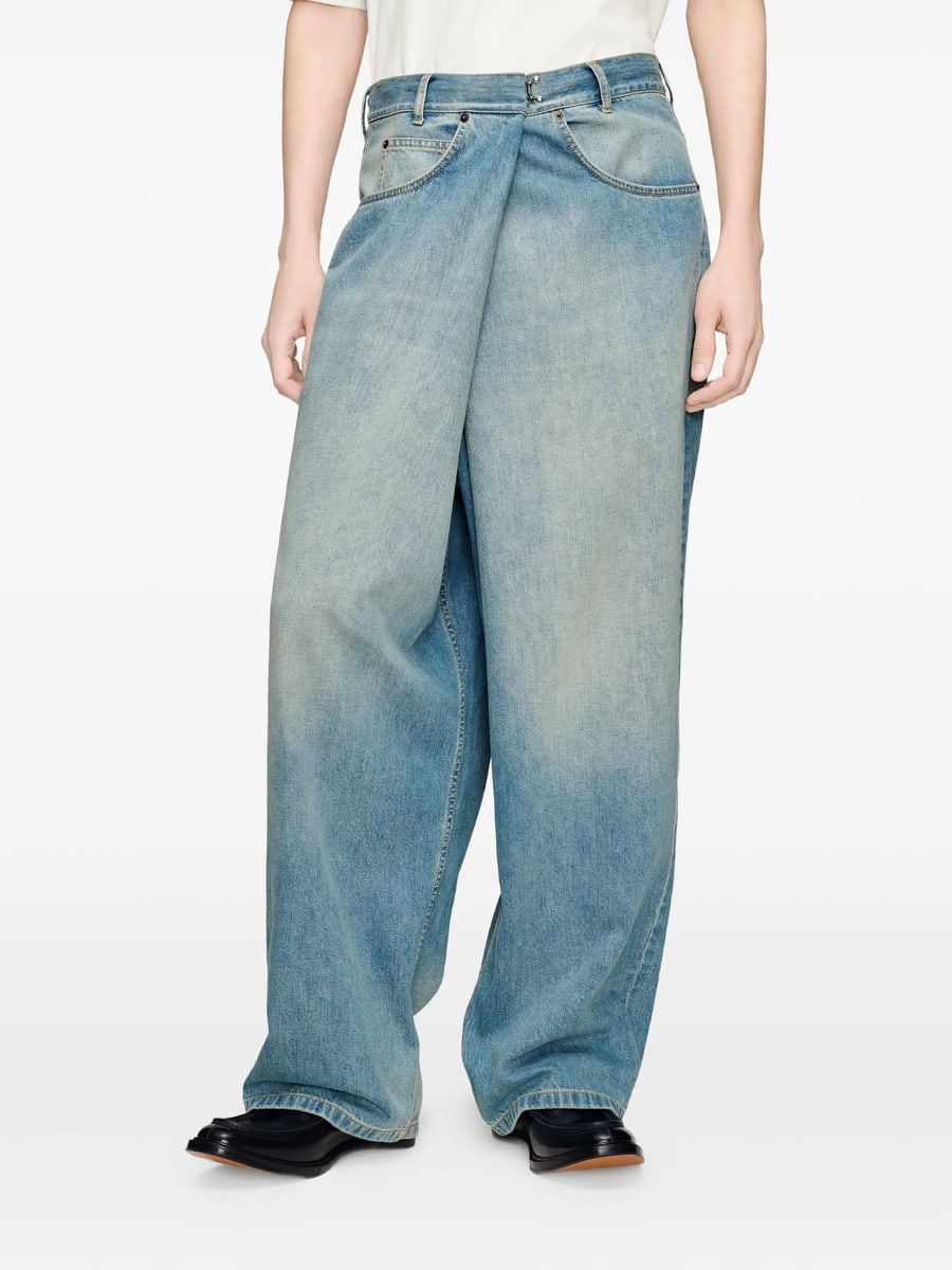 Maison Margiela Maison Margiela Wrap-front Faded Jeans, view 5