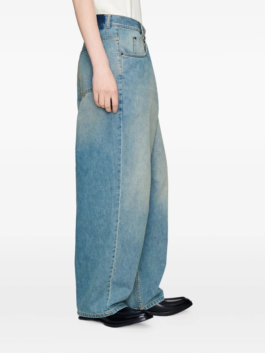 Maison Margiela Maison Margiela Wrap-front Faded Jeans, view 6