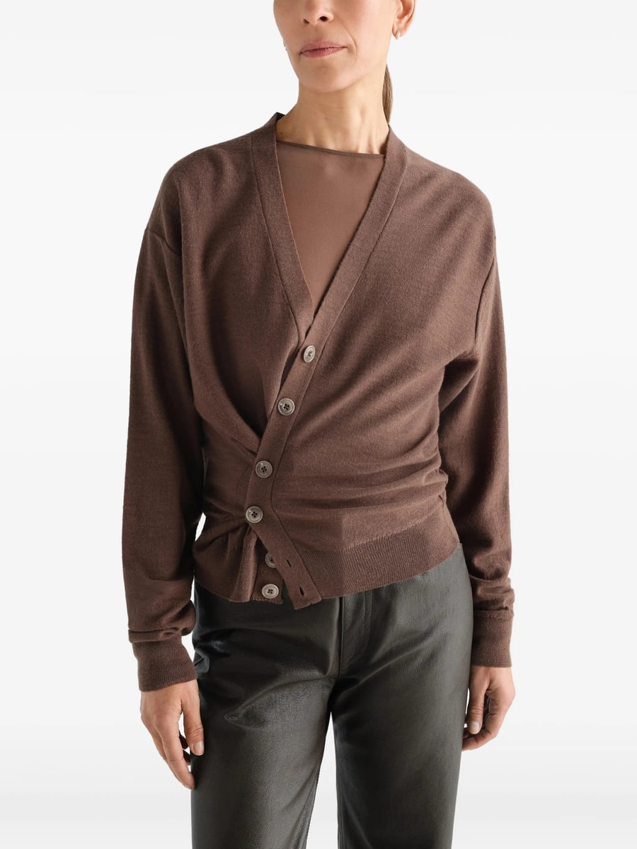 Lemaire Lemaire Relaxed Twisted Cardigan In Merino Blend, view 2