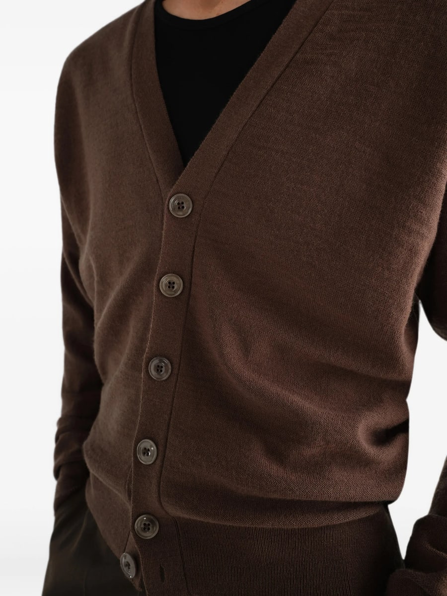 Lemaire Lemaire Relaxed Twisted Cardigan In Merino Blend, view 4