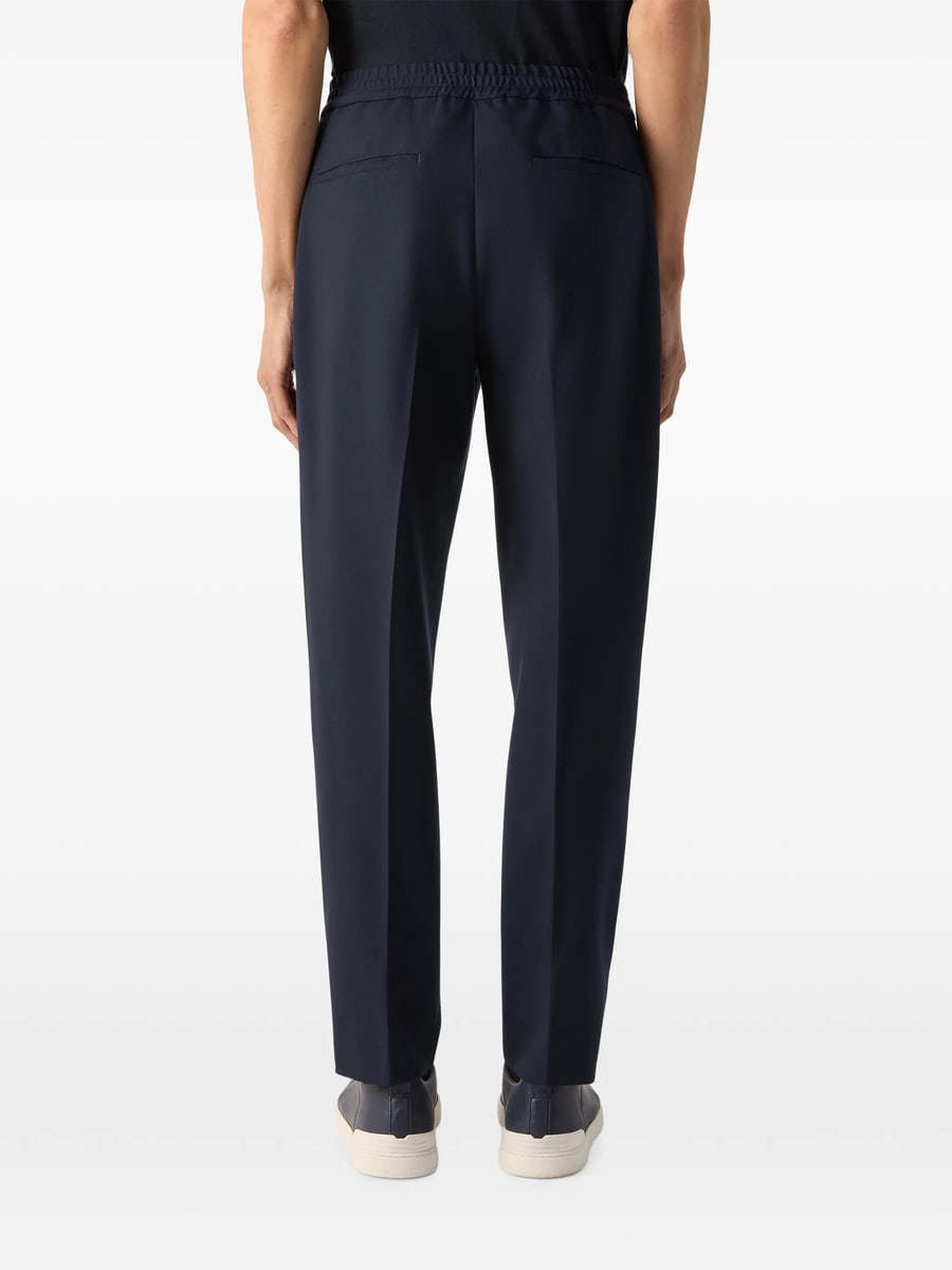 Zegna Zegna Navy Blue Wool Pants, view 6