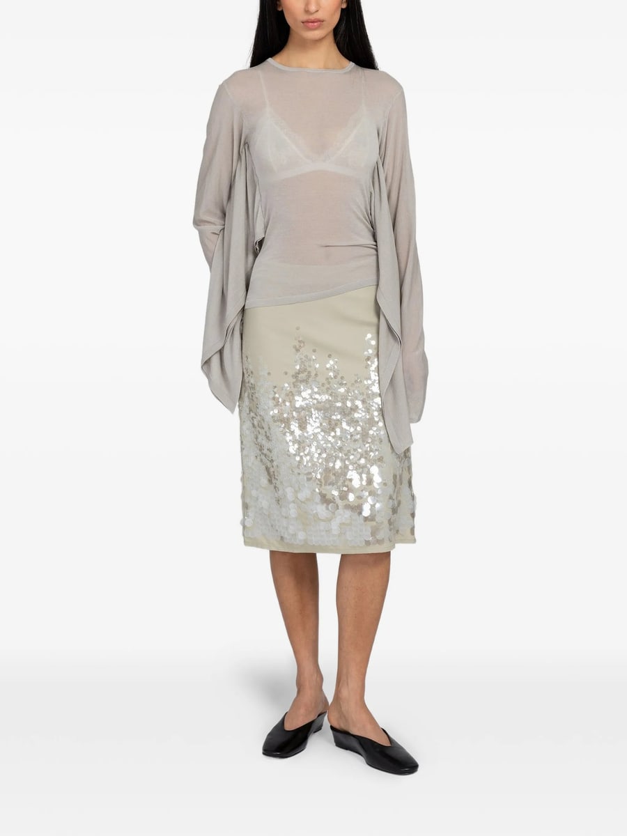 Paloma Wool Paloma Wool Suga Draped-panel Blouse, view 3
