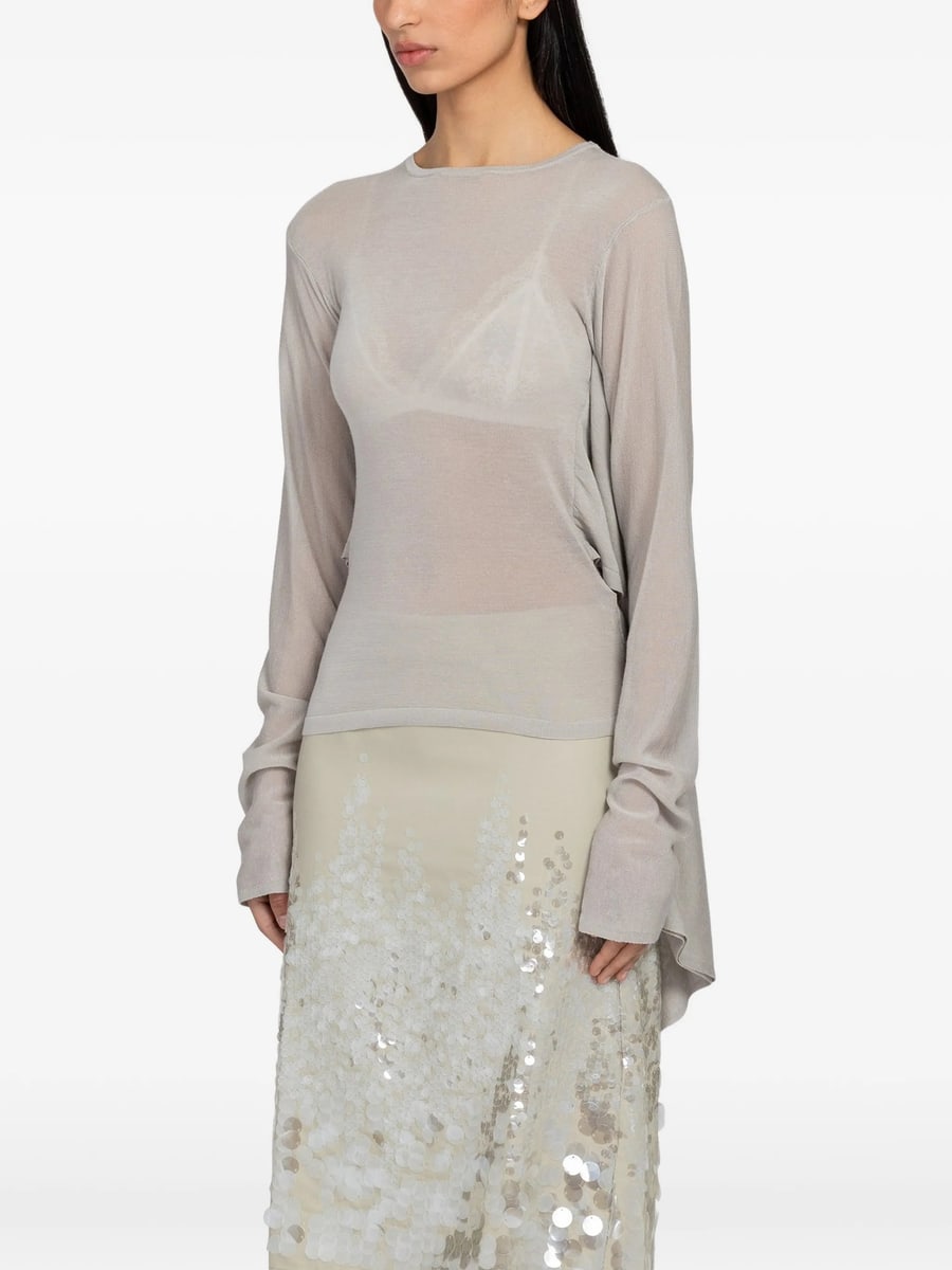 Paloma Wool Paloma Wool Suga Draped-panel Blouse, view 4