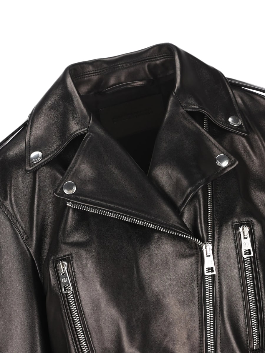 Balenciaga Balenciaga Biker Leather Jacket, view 4