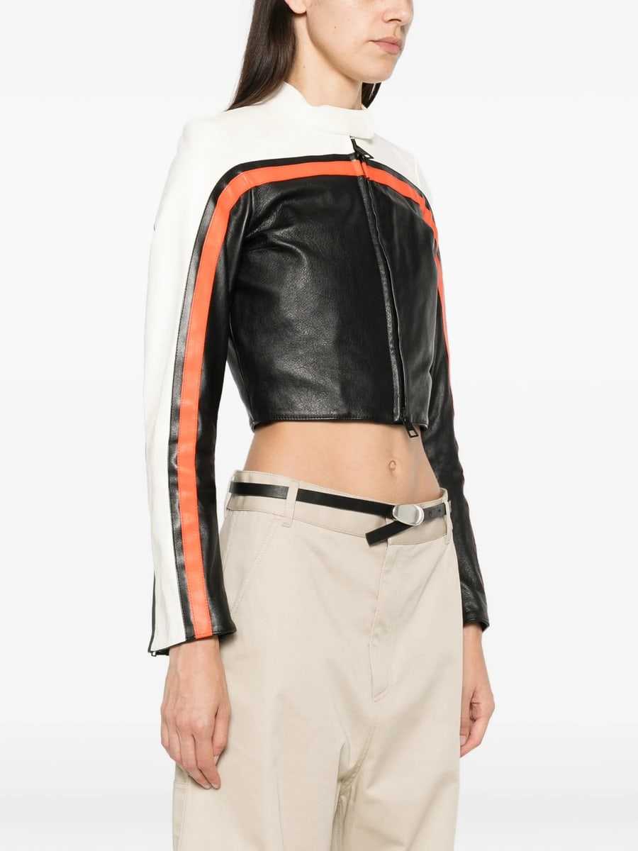 Balenciaga Balenciaga Bodies Fitted Biker Jacket In Black, view 4