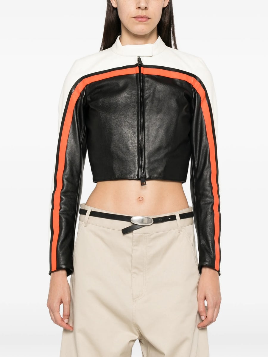 Balenciaga Balenciaga Bodies Fitted Biker Jacket In Black, view 5