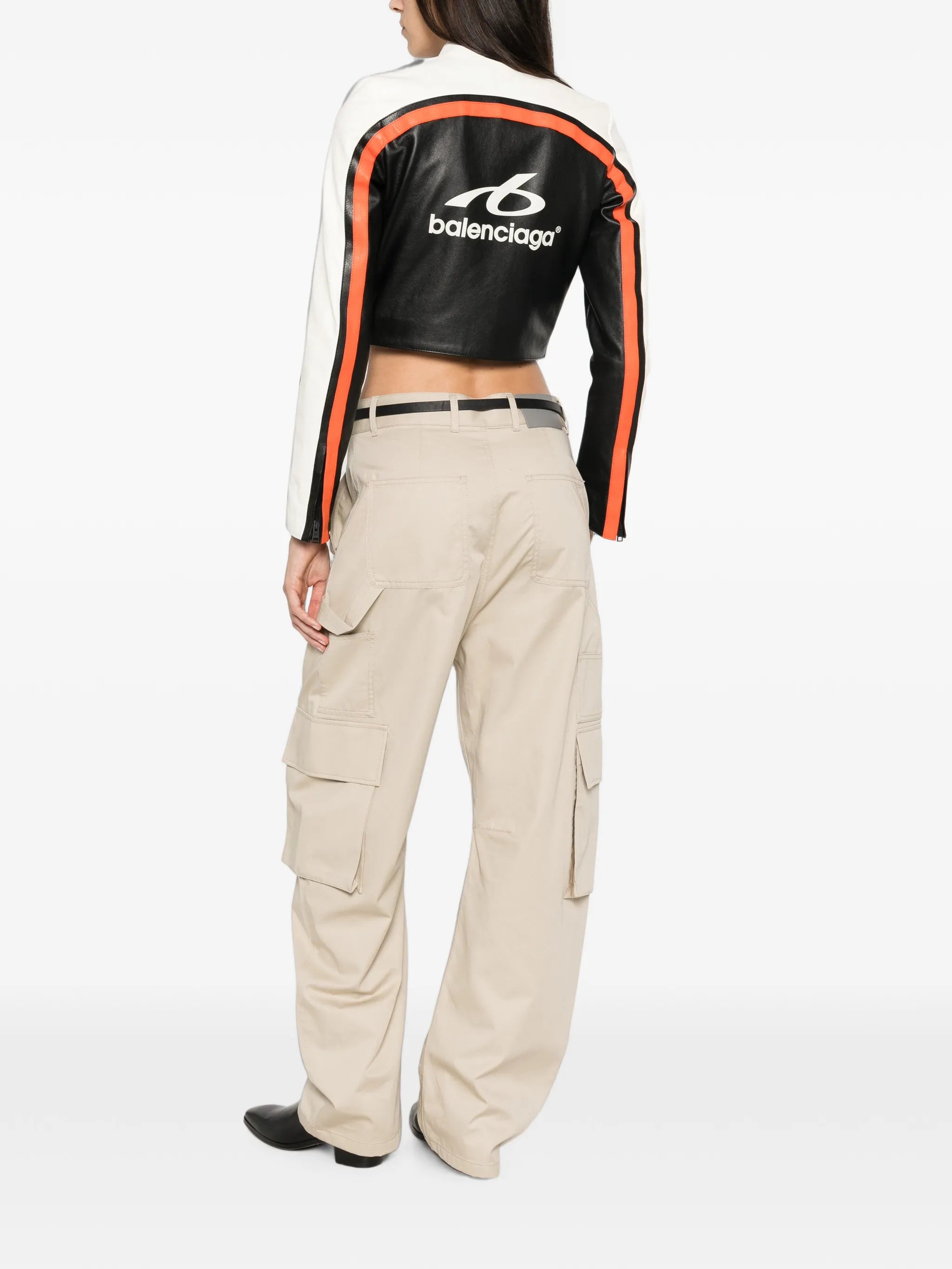 Balenciaga Balenciaga Logo-print Cropped Jacket, view 2