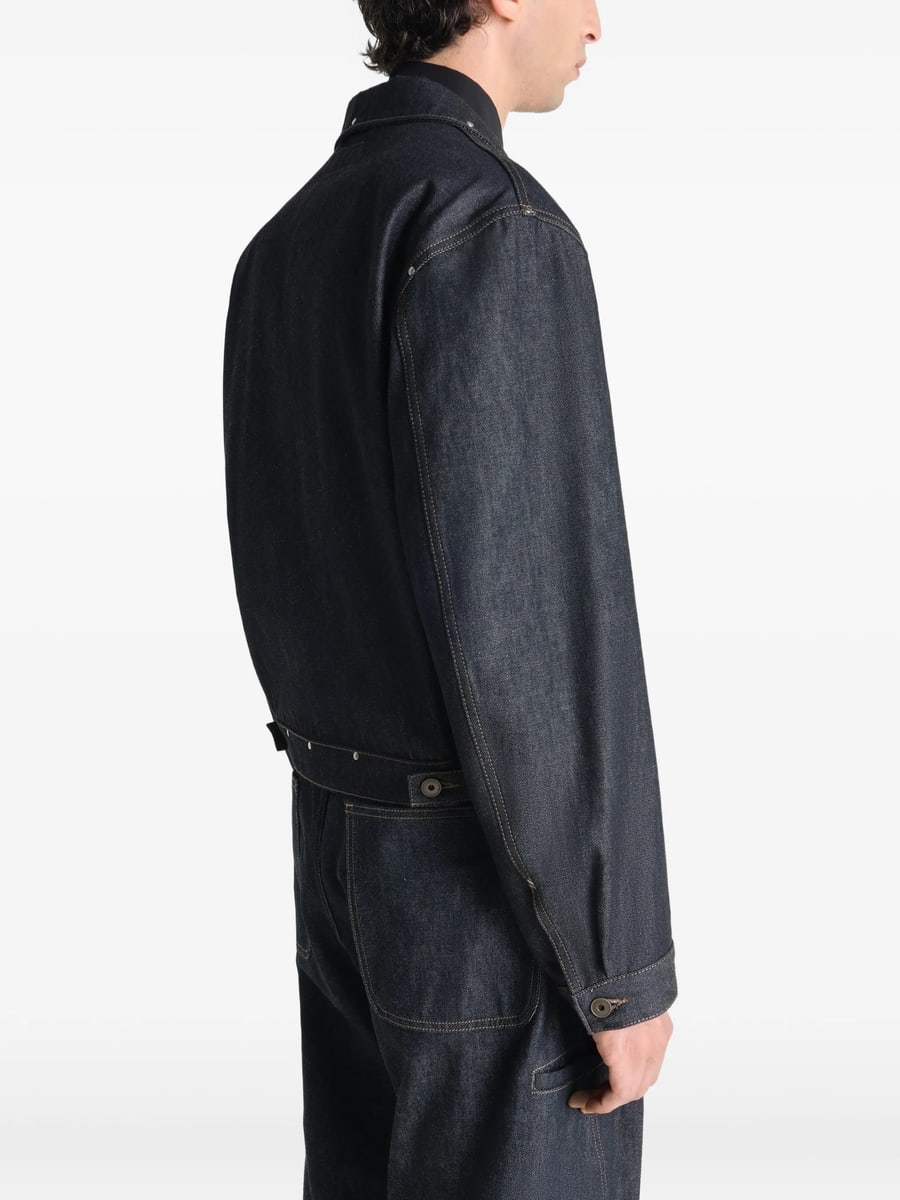 Lemaire Lemaire Trucker Jacket With Studs In Denim, view 2