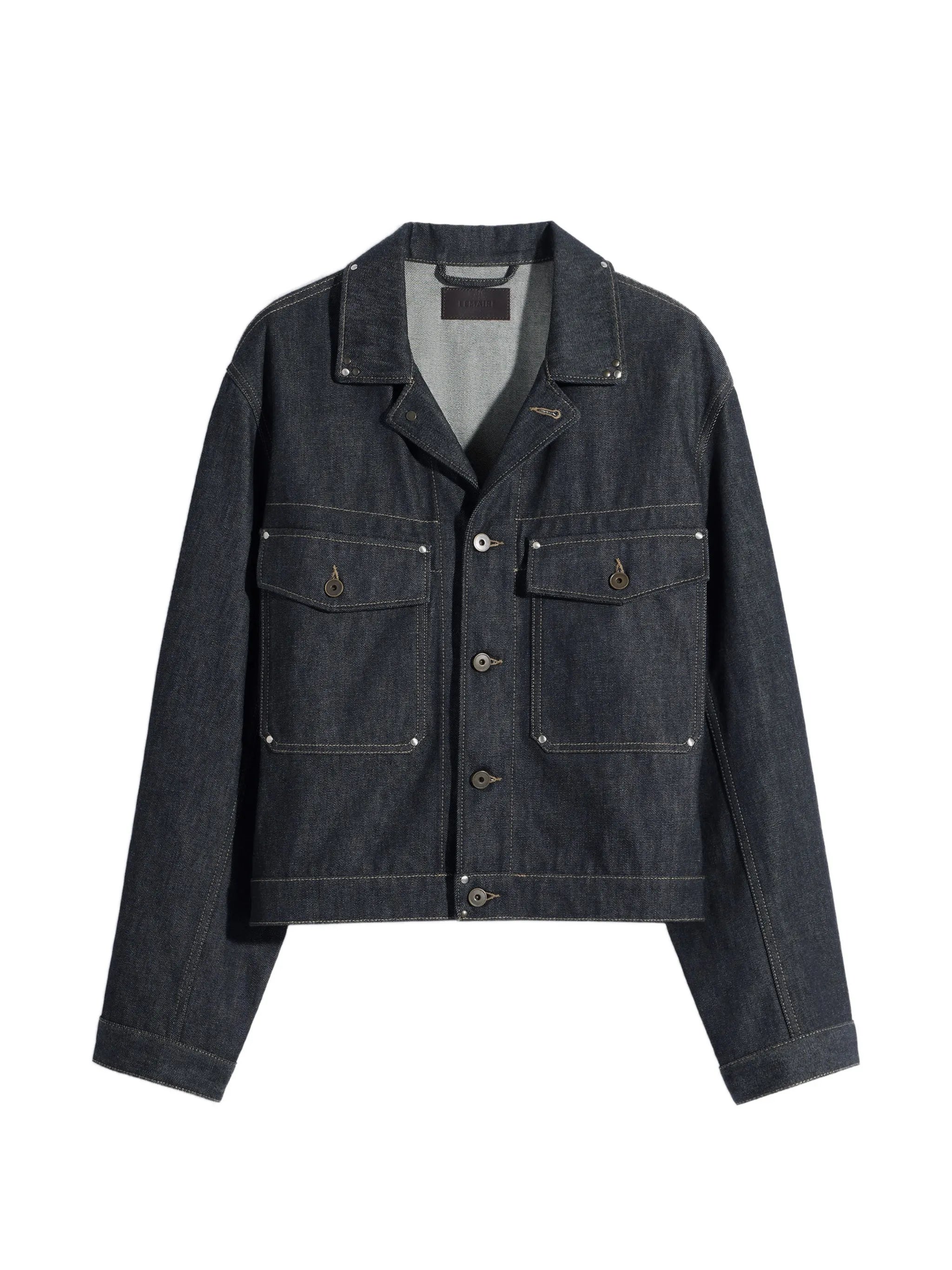 Lemaire Lemaire Trucker Jacket With Studs In Denim