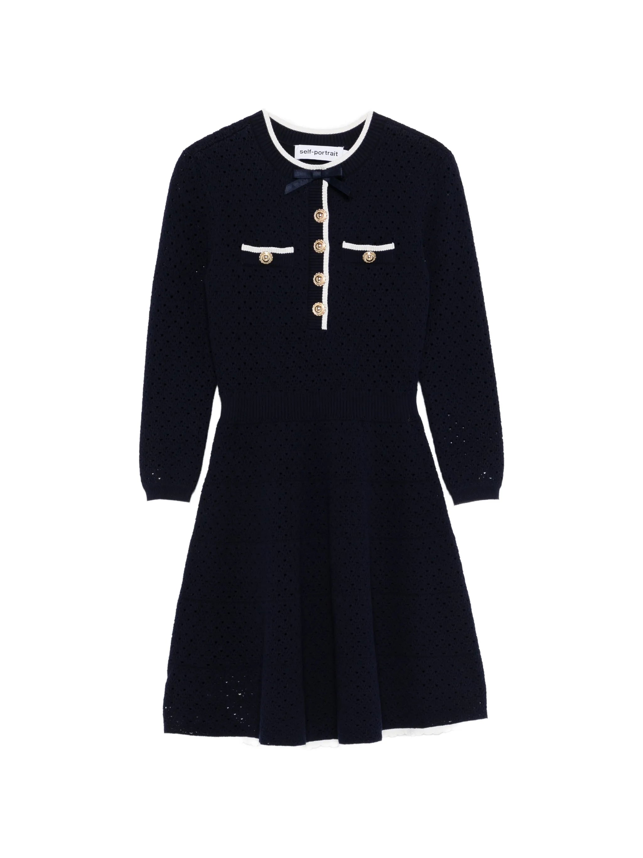 self-portrait Self-portrait Ribbon-embellished Mini Dress