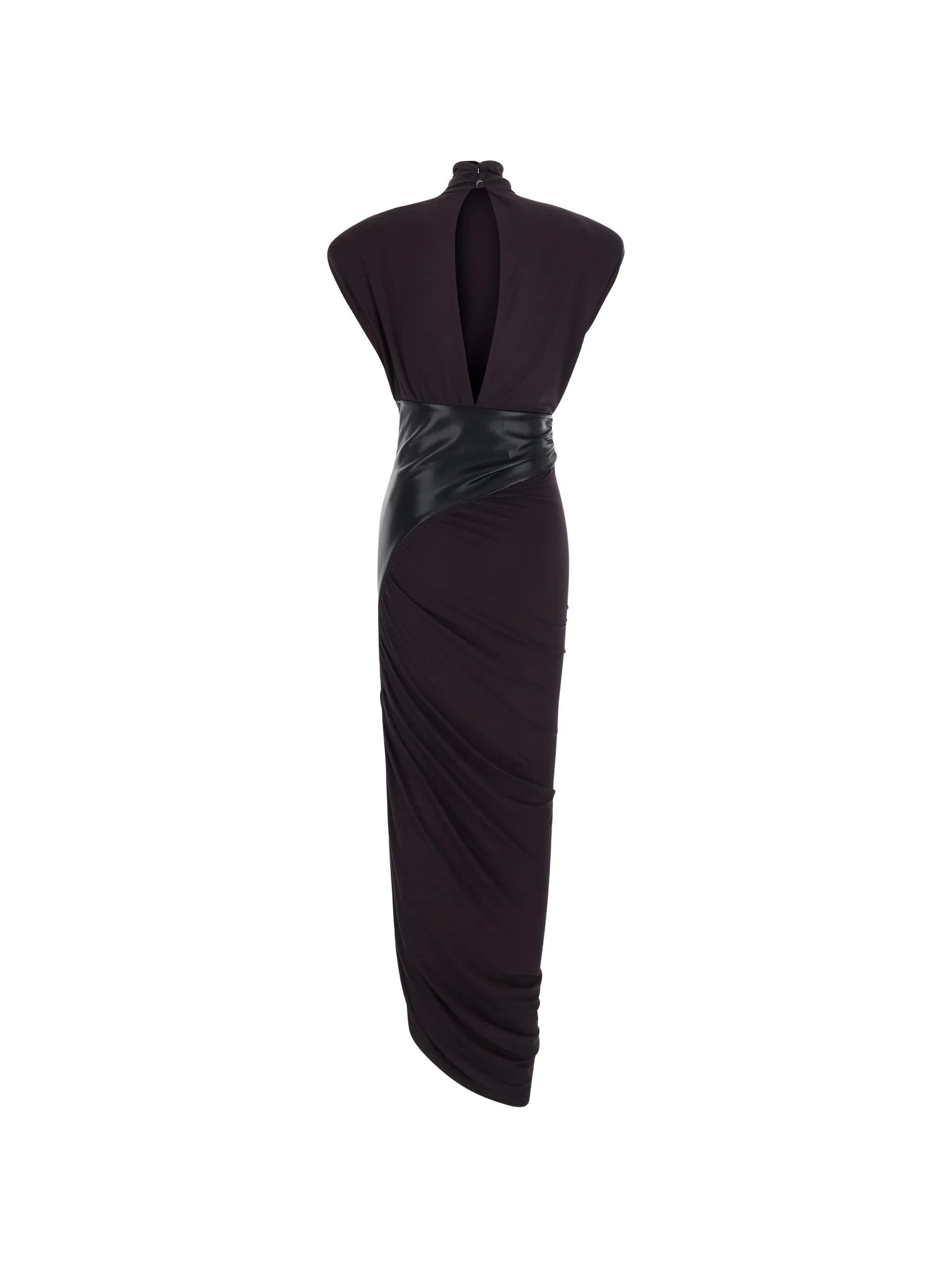 The Andamane The Andamane High-neck Ruched Maxi Dress, view 2