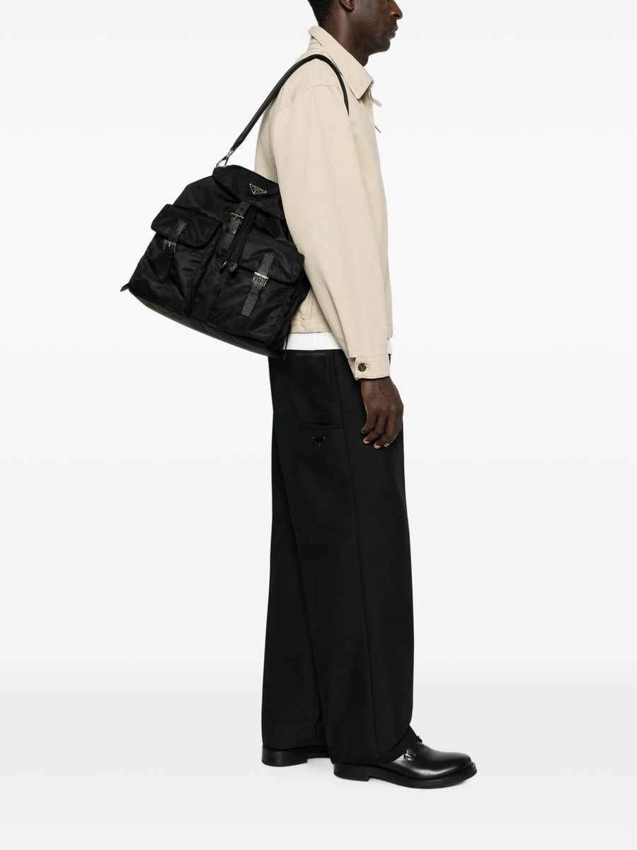 Prada Prada Re-Nylon Logo-plaque Backpack, view 2