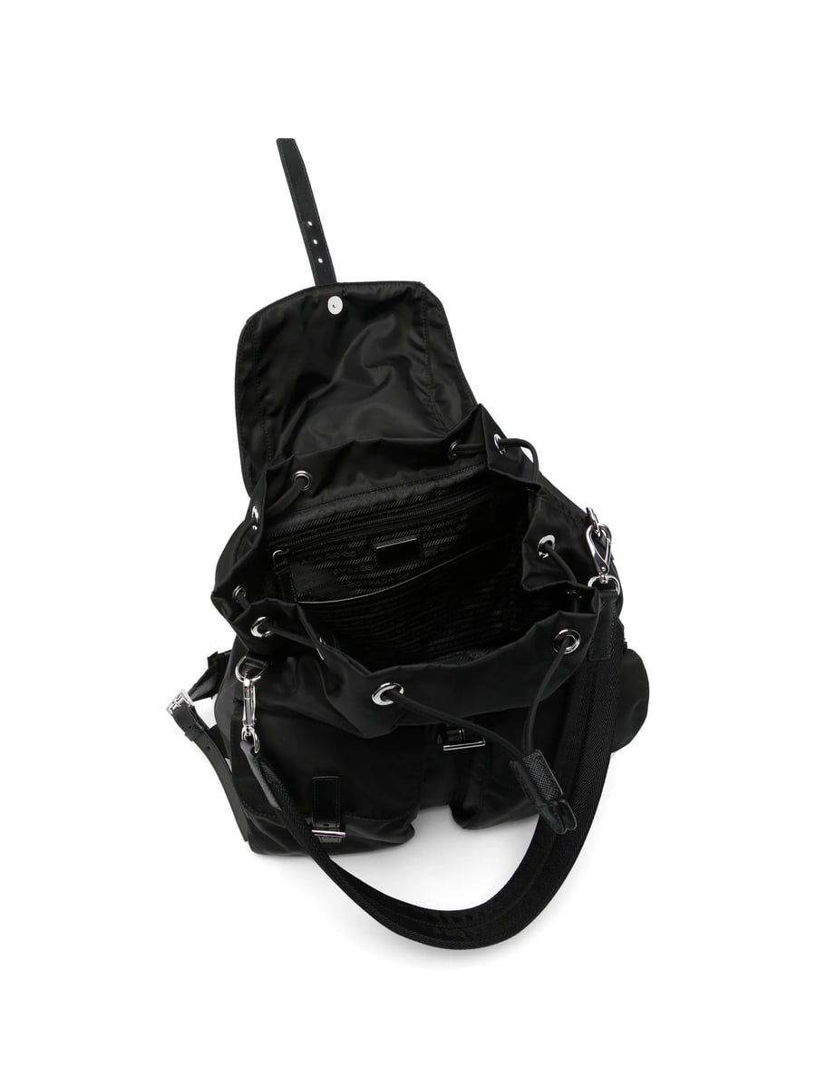 Prada Prada Re-Nylon Logo-plaque Backpack, view 4