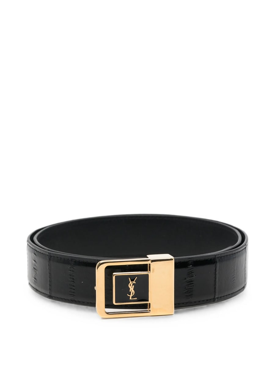 Saint Laurent Saint Laurent LA 66 Buckle Belt In Hagfish
