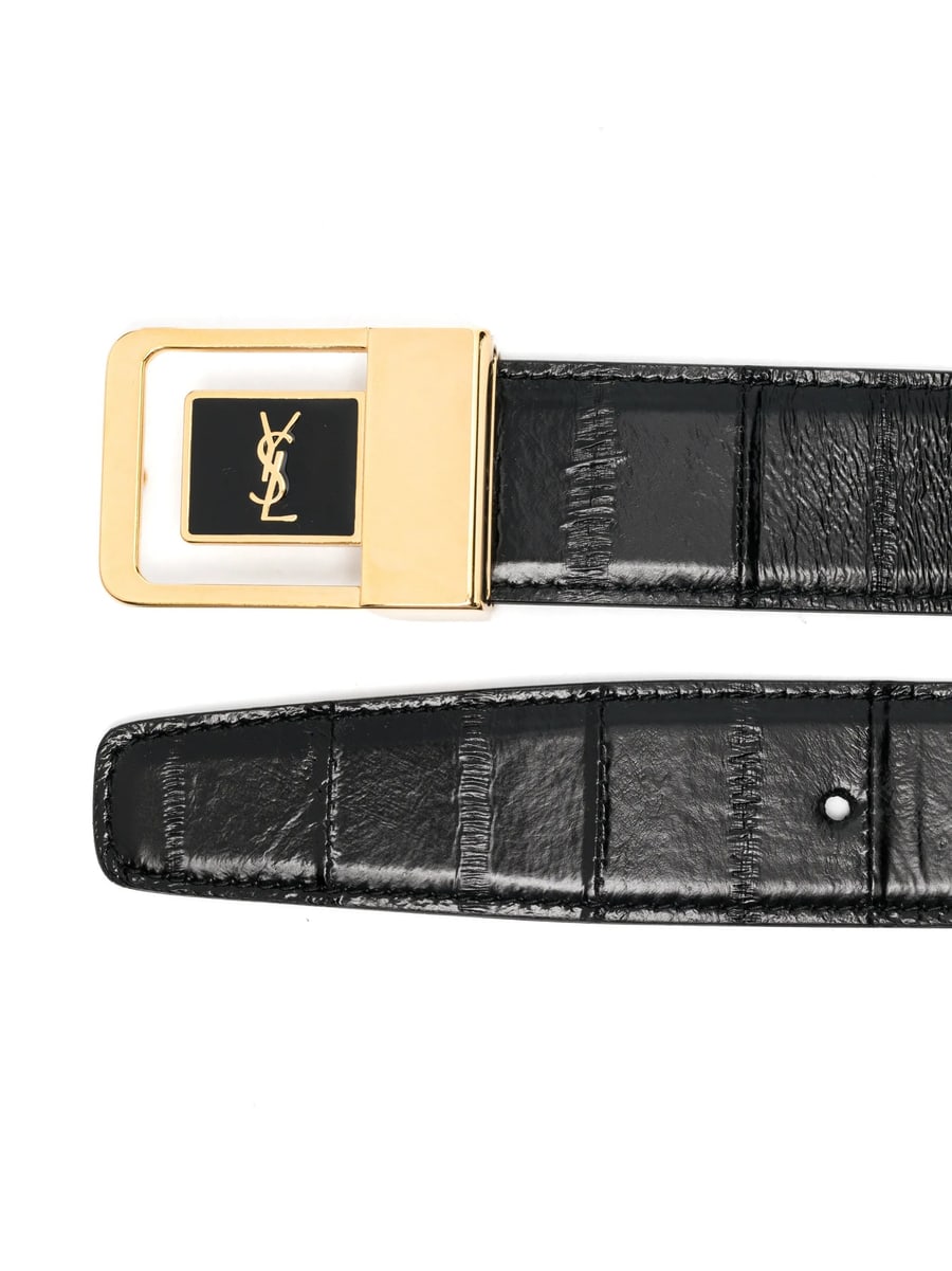 Saint Laurent Saint Laurent LA 66 Buckle Belt In Hagfish, view 3