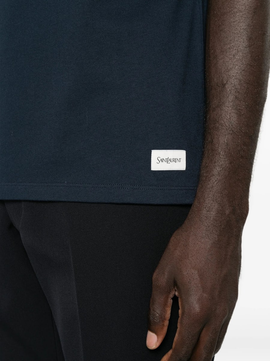 Saint Laurent Saint Laurent Logo-patch T-shirt, view 2