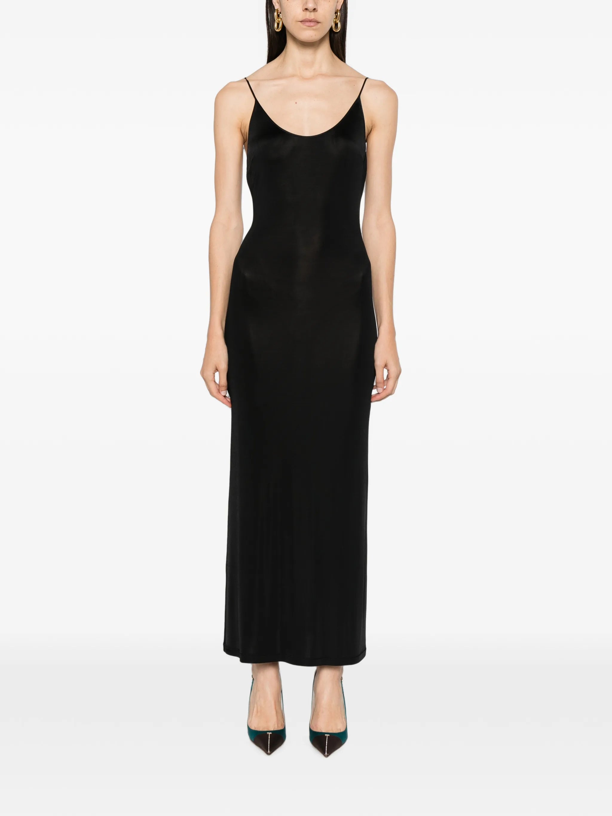 Saint Laurent Saint Laurent Chain-link-strap Backless Maxi Dress, view 2
