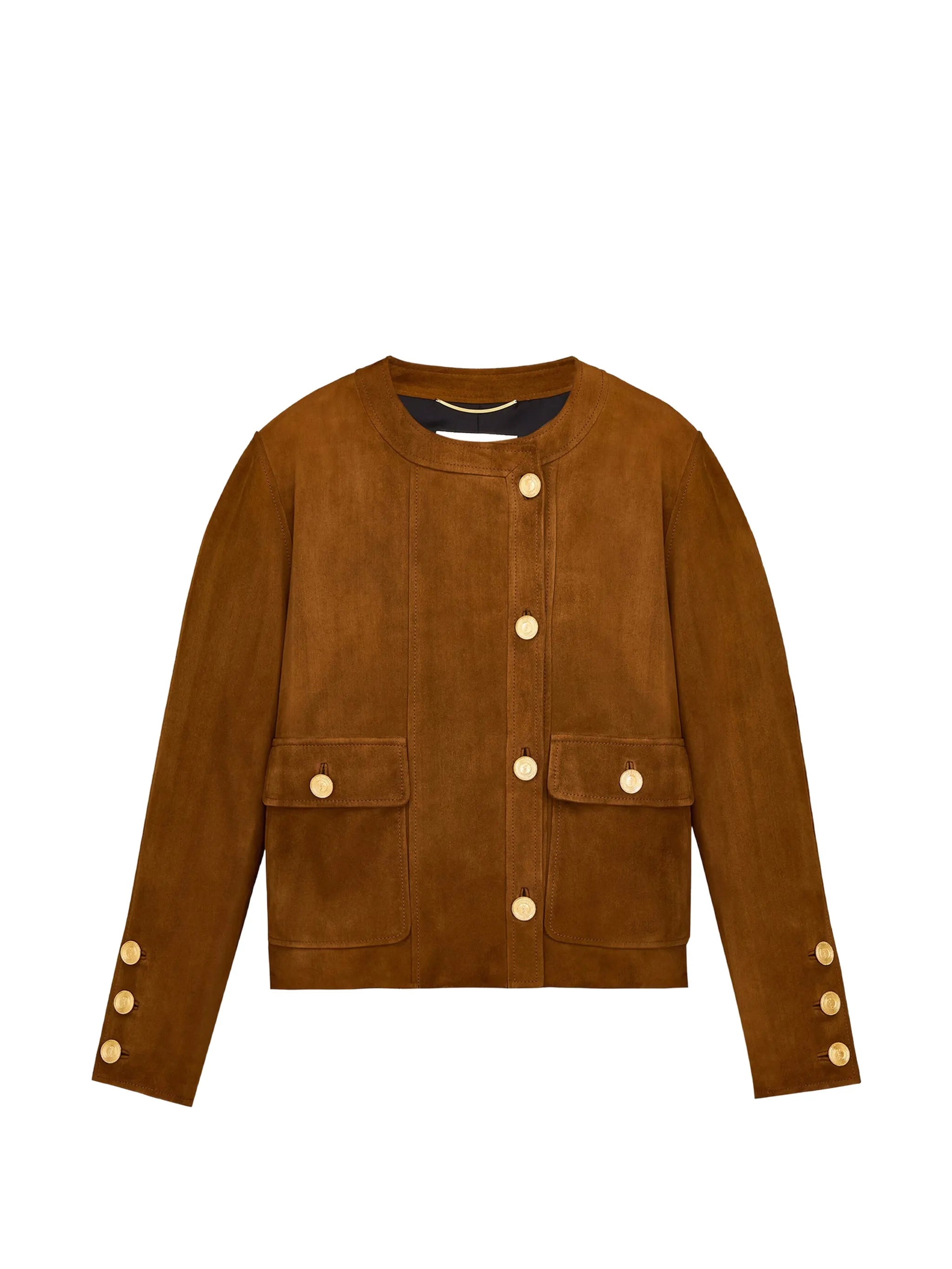 Saint Laurent Saint Laurent Short Jacket In Suede Lambskin