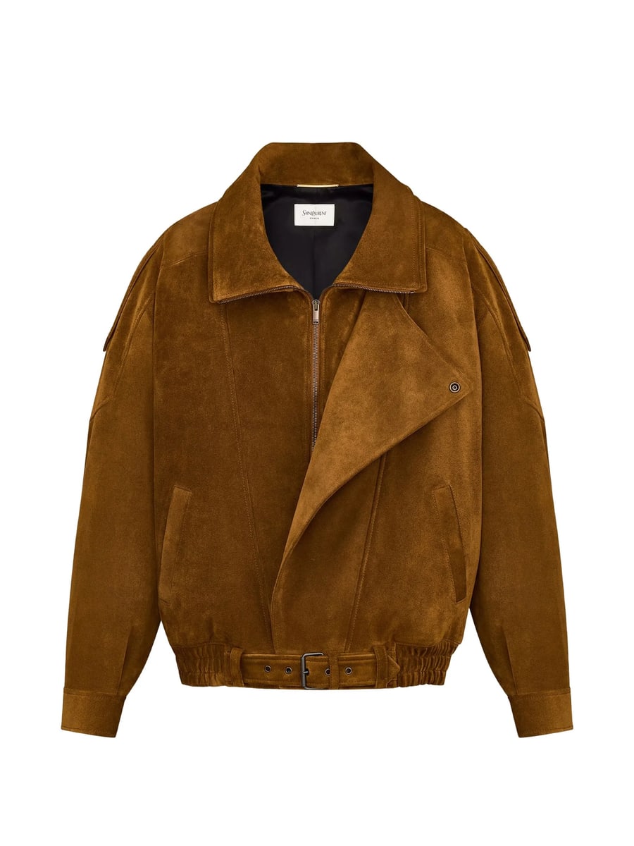 Saint Laurent Saint Laurent Bomber Jacket In Split Leather