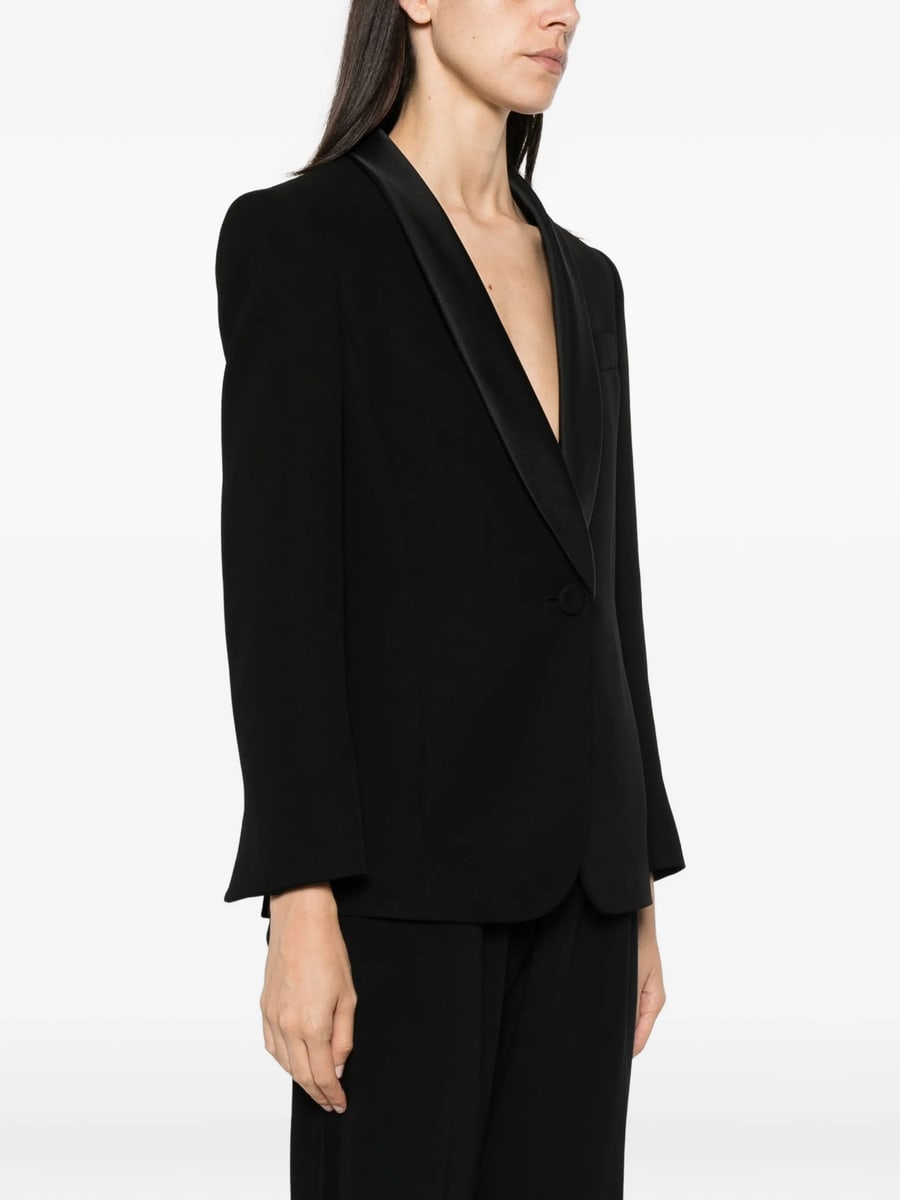 Giorgio Armani Giorgio Armani Satin-lapel Single-breasted Jacket, view 4