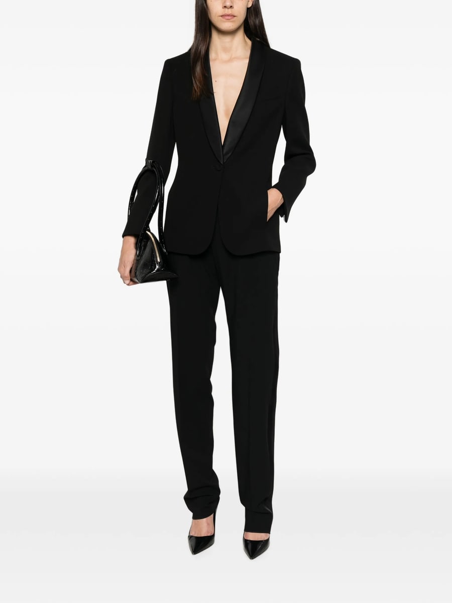 Giorgio Armani Giorgio Armani Satin-lapel Single-breasted Jacket, view 5
