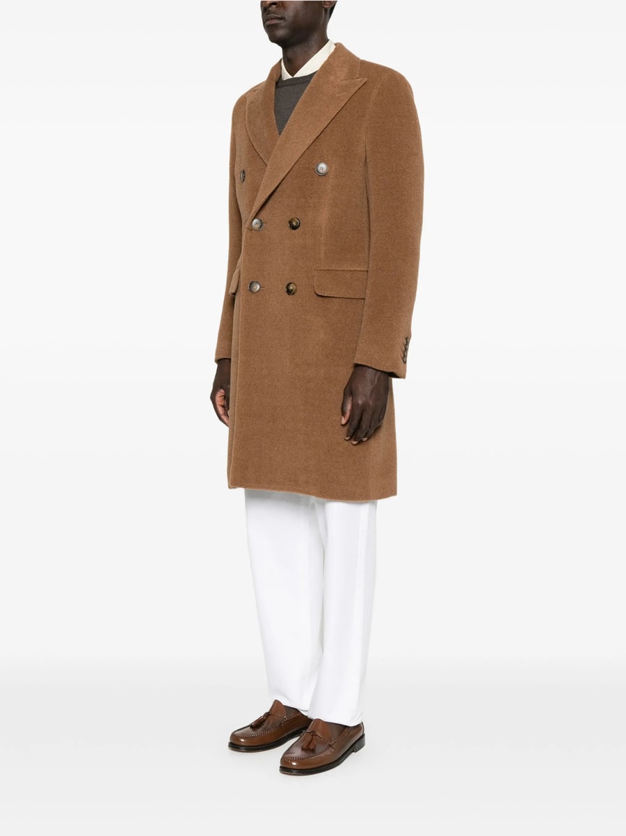 Canali Canali Double-breasted Peak-lapel Coat, view 5