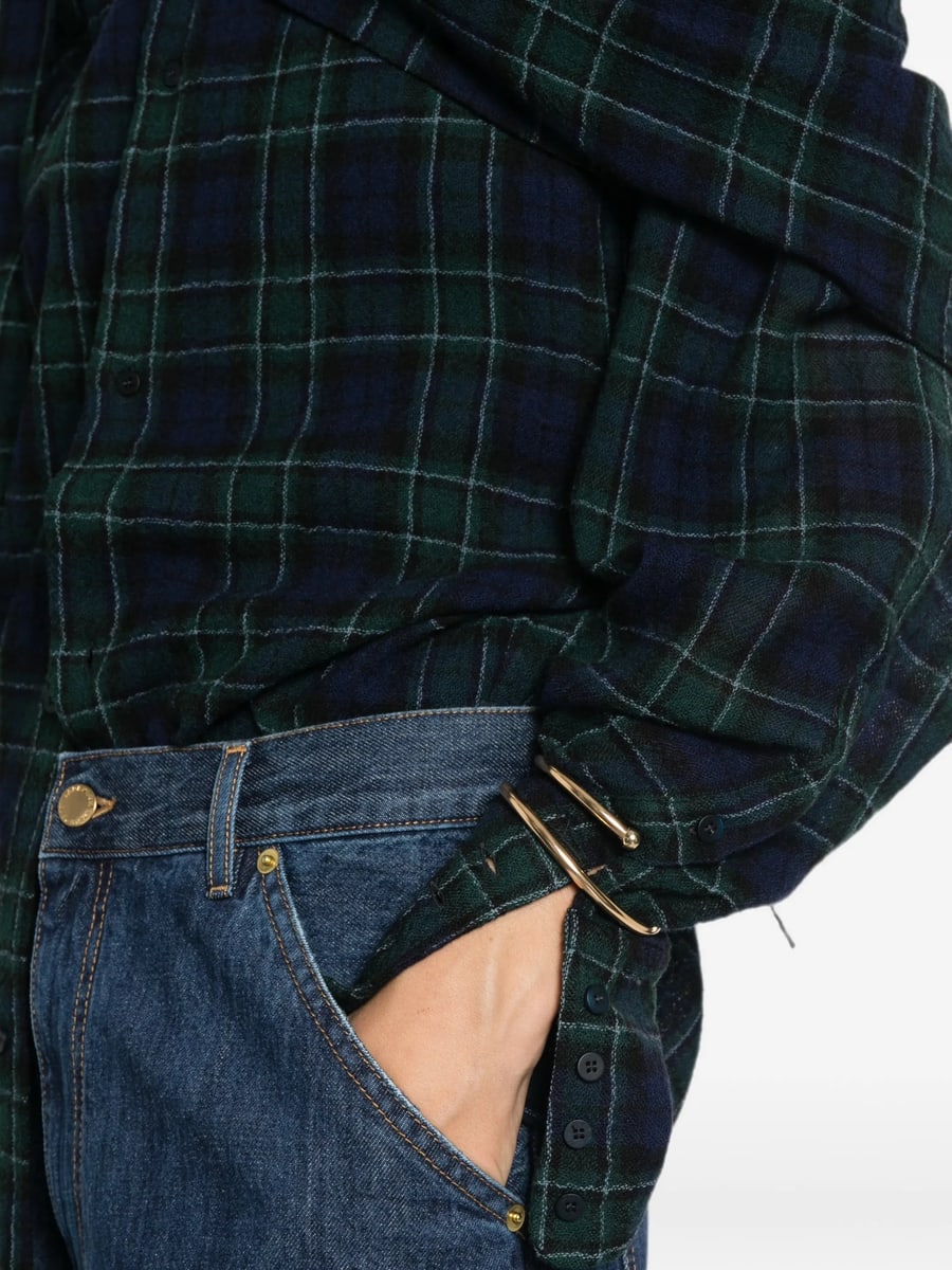 Darkpark Darkpark Check-pattern Ring-detail Shirt, view 2