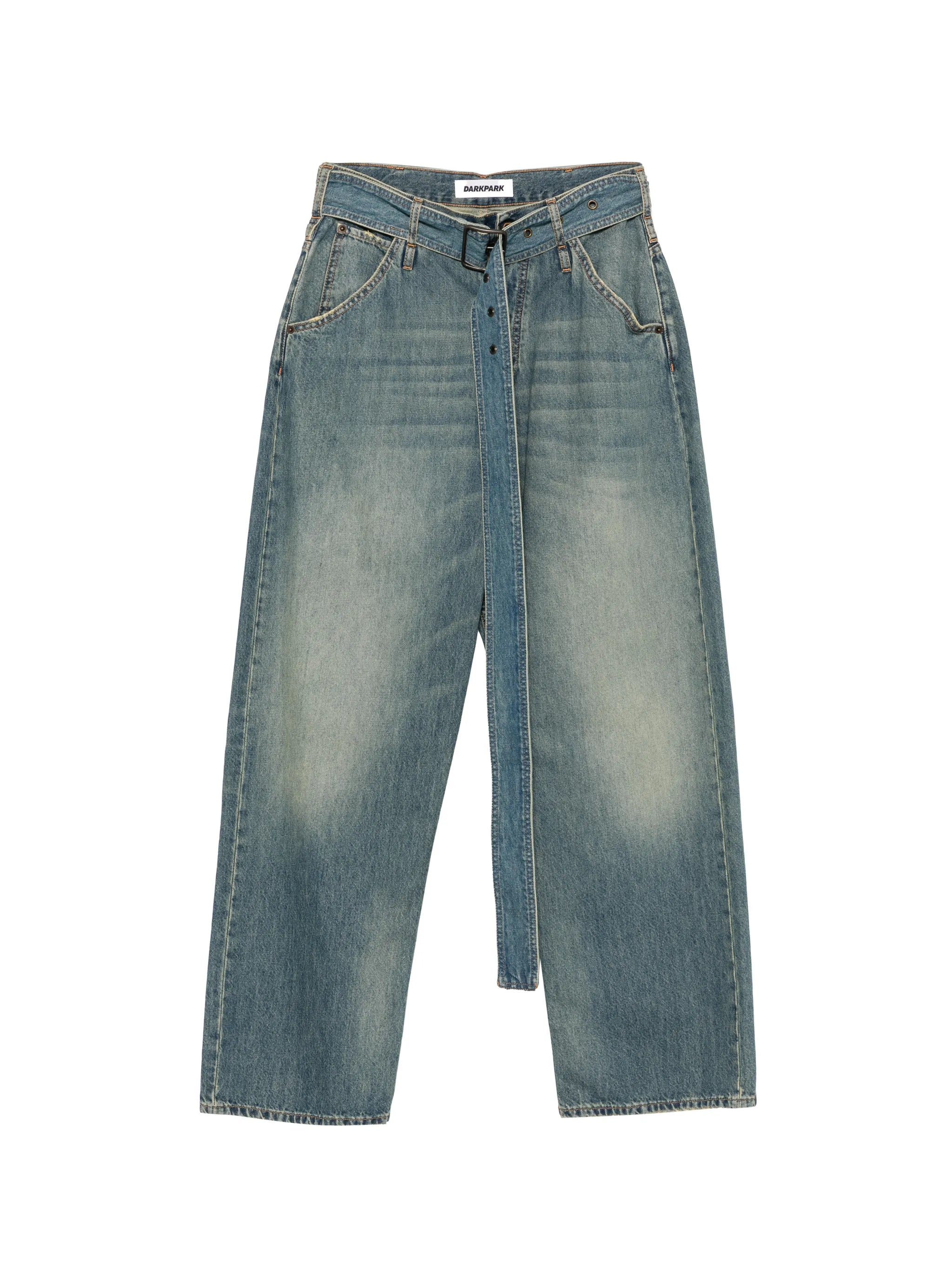 Darkpark Darkpark Belted Wide-leg Jeans